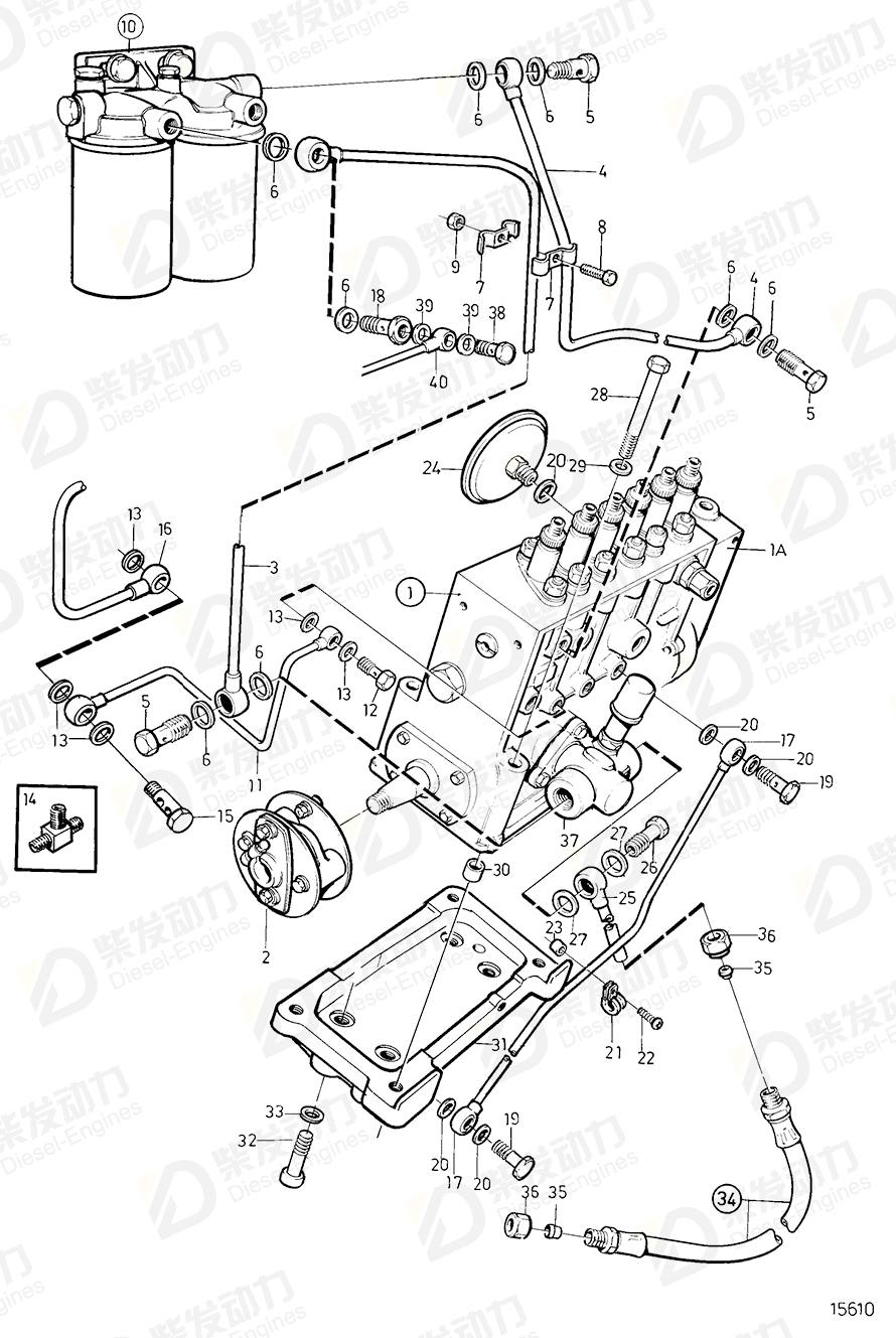 VOLVO Fuel pipe 865770 Drawing